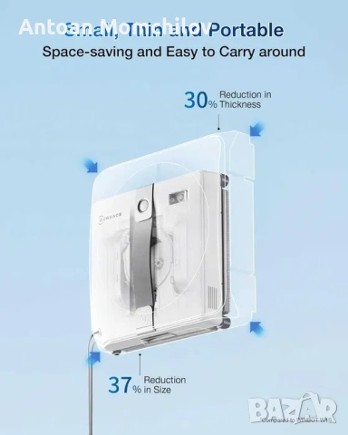 Робот за прозорци ECOVACS WINBOT Mini със спрей, снимка 3 - Прахосмукачки - 54805373