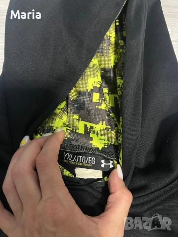 Under Armour YXL/YLG детски суитшърт с качулка черен, снимка 2 - Детски анцузи и суичери - 55194559