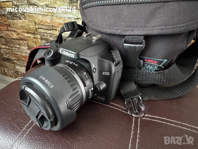 Фотоапарат Canon eos 1000D + обектив, снимка 4 - Фотоапарати - 54669308
