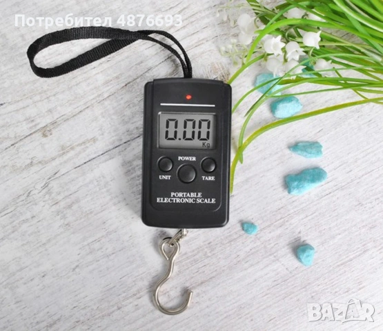 Електронен кантар за багаж RUHHY до 40 кг, LED дисплей, TARE функция, точност 5 г, снимка 3 - Други - 55167173