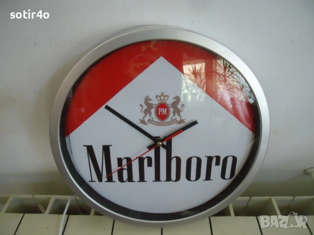  Marlboro  часовник, приблизително 30 см., снимка 2 - Други ценни предмети - 55144650