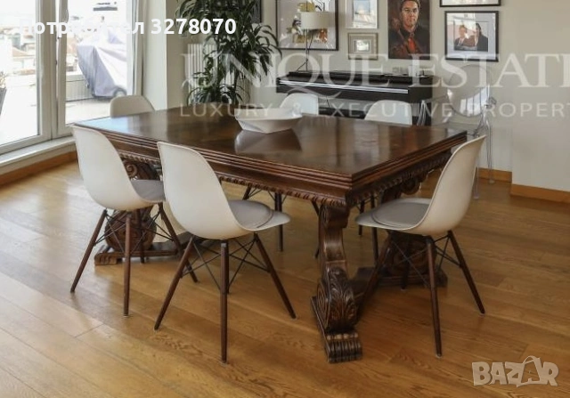 Френска антична маса от масивно дърво, снимка 8 - Антикварни и старинни предмети - 54095520