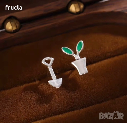 Сребърни Обеци за Градинари 