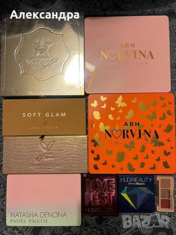 Палитри-Anastasia Beverly Hills, Norvina, Huda, Jeffree Star, Denona