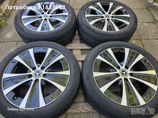 Лети джанти 18ки 5х112 Mercedes + зимни гуми 245/45/18 Pirelli, снимка 3 - Гуми и джанти - 54440938