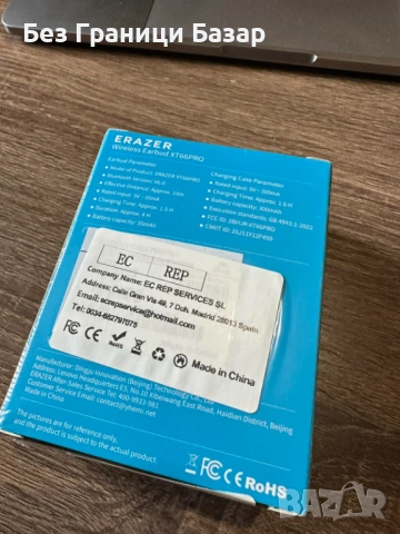 Нови ERAZER XT66PRO TWS слушалки с кейс LED дисплей Bluetooth 6.0 за спорт музика, снимка 2 - Слушалки и портативни колонки - 54128994