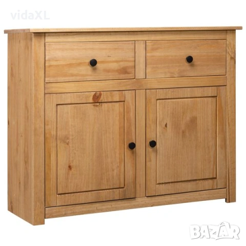 vidaXL Сайдборд, 93x40x80 см, бор масив, стил Панама(SKU:282697)