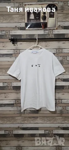 Off White XL-мъжка тениска (А-167), снимка 6 - Тениски - 55639861