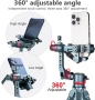 Стойка за телефон за статив, професионална алуминиева, 360°, 4,7"–6,9", снимка 2