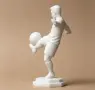 3d Футболист футбол бяла акрилна фигурка топер за украса торта игра декор, снимка 5