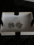 Стоманени обици тип van cleef с кристали, снимка 3