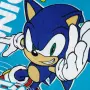 Детска памучна плажна кърпа пончо sonic за момчета 60x120 см_1235567, снимка 3