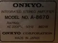 Onkyo Integra 8670, снимка 6