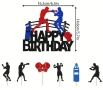 Бокс боксьори Happy Birthday топер топери украса за торта мъфини кексчета парти декор рожден ден, снимка 3
