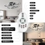LED полилей за таван с кръгови пръстени, димиране 10–100% и дистанционно, 3000–6500K, 80 см, снимка 4