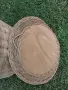 Ратанов кош с твърдо дъно,текстилна облицовка и капак стенно огледало, снимка 5