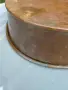 Много стара дълбока медна тава с халкичка за закачане, снимка 9
