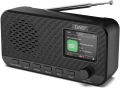 DAB радио с Bluetooth, презареждащо се цифрово FM радио, преносимо DAB+ радио с батерии, снимка 1