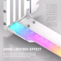 Брекет за вертикален монтаж на GPU EZDIY-FAB RGB PCIe 4.0 Riser Cable 90° White ARGB, снимка 3