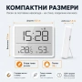 Електронен LCD часовник термометър с влагомер аларма будилник влажност, снимка 5