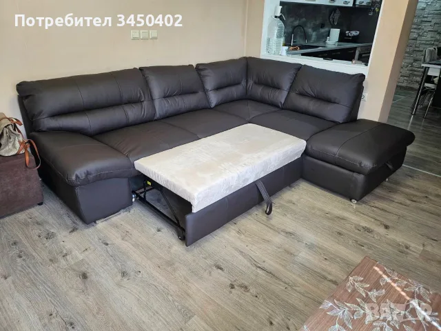 Нов ъглов диван ЕСТЕСТВЕНА КОЖА закупен от Aiko xxxL на 23-07-26г. , снимка 5 - Дивани и мека мебел - 55473170