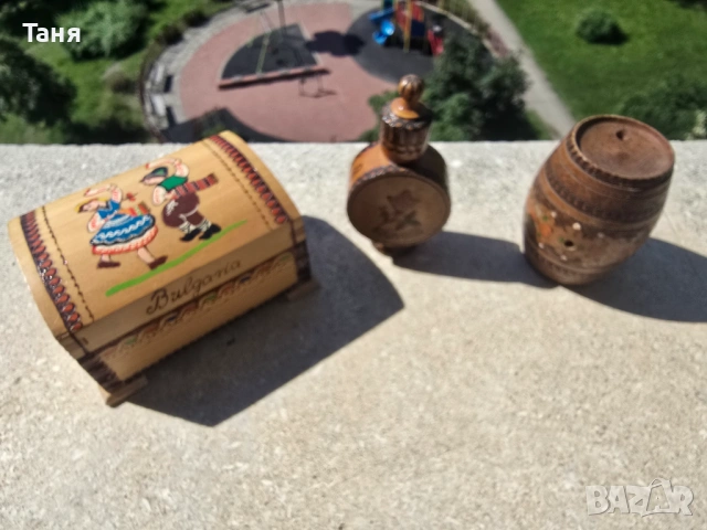 Бг дървени сувенири сет