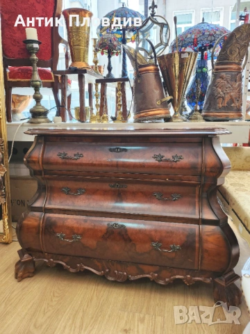 Бароков скрин с бомбе форма, снимка 7 - Скринове - 54640258