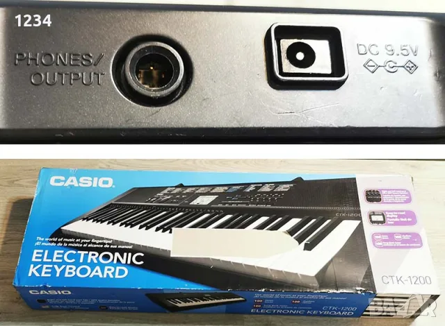 синтезатор клавир CASIO CTK-1200 пиано с 5 октави плътни клавиши и USB , снимка 2 - Синтезатори - 55569394