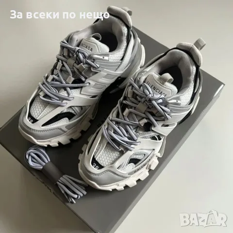 Balenciaga Track Sneaker White/Grey/Silver Унисекс👟Мъжки Маратонки👟Дамски Спортни Обувки Код ch91