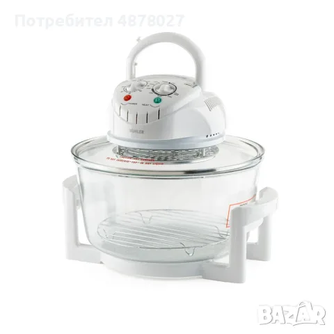 Комбинирана 2в1 халогенна фурна и еър фрайър MFC-1200,1400W,12 л., снимка 6 - Фритюрници - 55513530