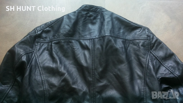 Jack & Jones JCOMORTY LEATHER Jacket Размер M мъжко яке естествена кожа 14-27, снимка 8 - Якета - 54803659