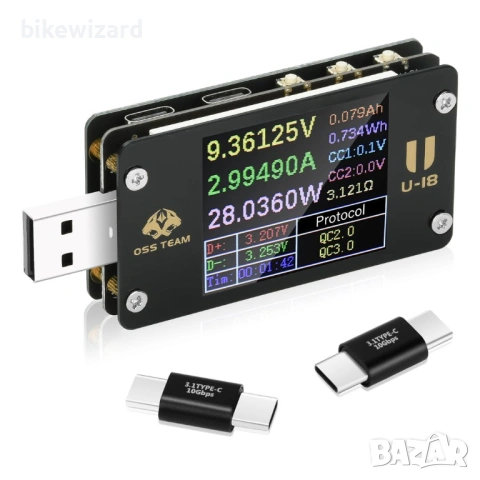 USB тестер, цифров мултицет, волтметър – Type-C / USB НОВ