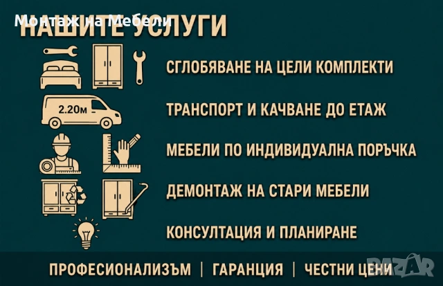 Сглобяване на мебели Jysk Хасково
