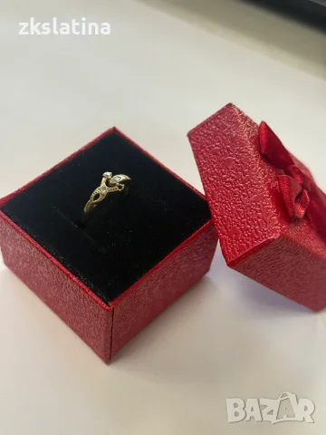 *** Топ Цена / 73€ за грам *** Златен пръстен 14к 1.51гр, снимка 2 - Пръстени - 55649233