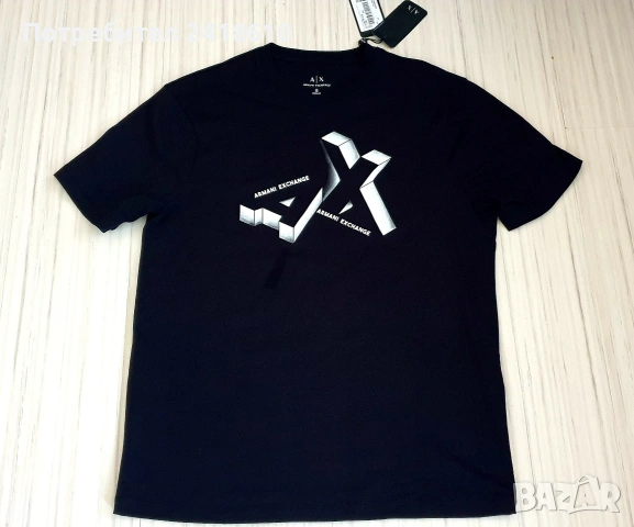 Armani Exchange A/X Organic Cotton Regular Fit Mens Size S НОВО! ОРИГИНАЛ! Мъжка Тениска!, снимка 9 - Тениски - 55137510