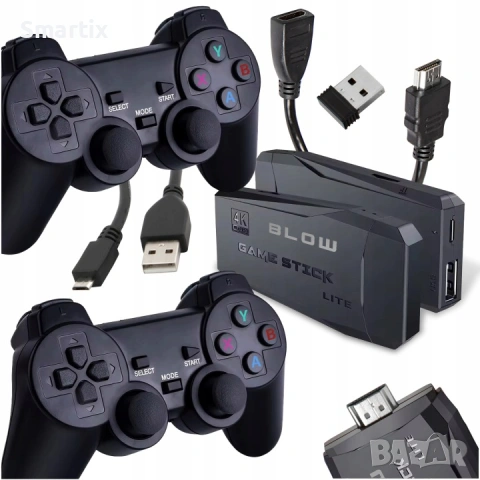 Ретро конзола за игри Game Stick 4K HDMI – 22000 игри и 2 Безжични джойстика, снимка 6 - Други игри и конзоли - 54502663