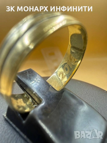 Златна Хълка /585/ с надпис и дата, снимка 3 - Пръстени - 54150772