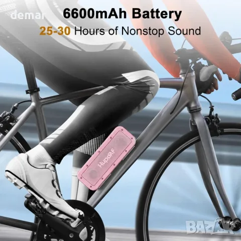 HiPoqAF водоустойчива Bluetooth колонка розова с магнитно закрепване 100 W Peak, IPX7, 30 часа, снимка 3 - Тонколони - 55499149