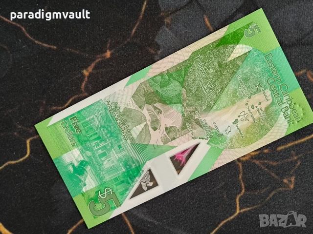 Банкнота - Източни Кариби - 5 долара UNC | 2021г., снимка 3 - Нумизматика и бонистика - 54091267