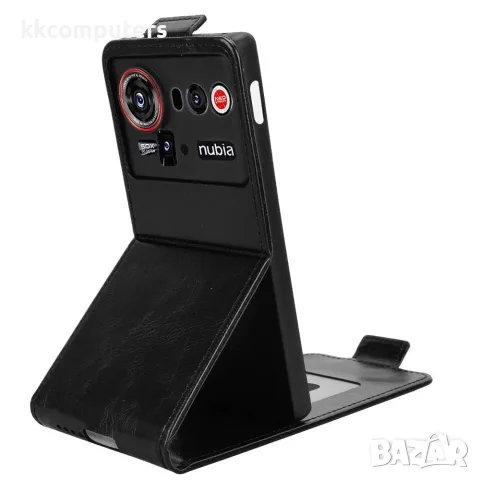 За ZTE nubia Z80 Ultra 5G Вертикален Кожен Калъф със Стойка, Магнитно Закопчаване, Слот за Карта и С, снимка 6 - Калъфи, кейсове - 55390619