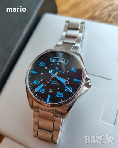 Като нов фул сет Hamilton Khaki Aviation Day Date Air Zermatt Special Edition