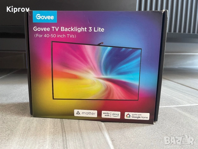 📺 Govee TV Backlight 3 Lite – RGBICW Ambilight за телевизори 40–50”