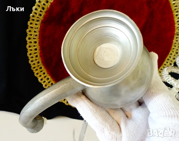 Калаена маслена лампа Аладин,печат,калаена сватба. , снимка 7 - Антикварни и старинни предмети - 54527489