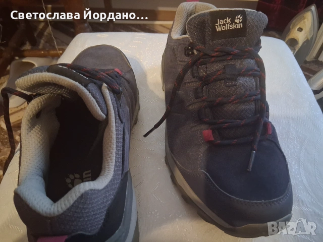 Jack Wolfskin - Дамски туристически обувки, Refugio Texapore Low, водоустойчиви, дишащи, тъмносиньо/, снимка 6 - Други - 55212068