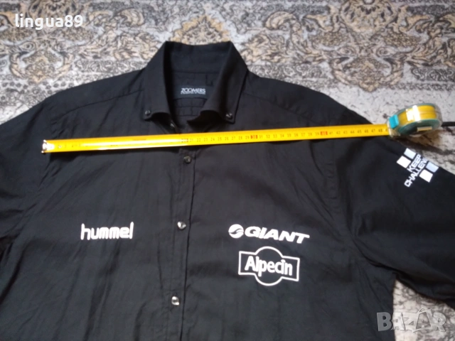 Hummel Giant Alpecin мъжка риза с къс ръкав размер L, снимка 4 - Ризи - 55224552