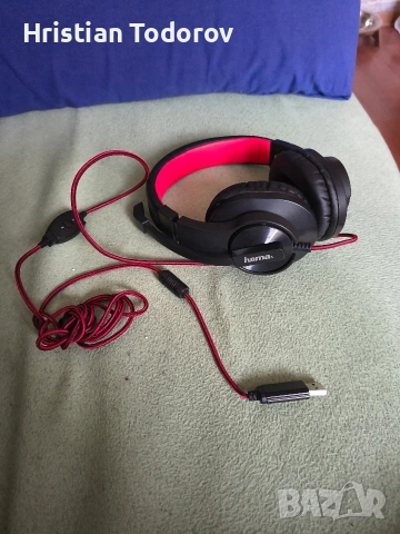 Слушалки с микрофон Hama HS-USB400