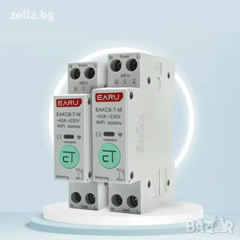 Монофазен WiFi електромер Tuya | Защита от пренапрежение 63A | Smart Home Alexa Google 10331, снимка 5 - Друга електроника - 54672320