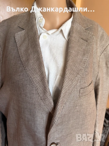 Мъжко ленено  сако Massimo Dutti, размер 54, снимка 9 - Сака - 54824204