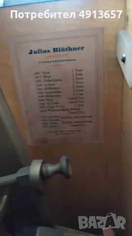 Пияно "Bluthner" , снимка 4 - Пиана - 55604070