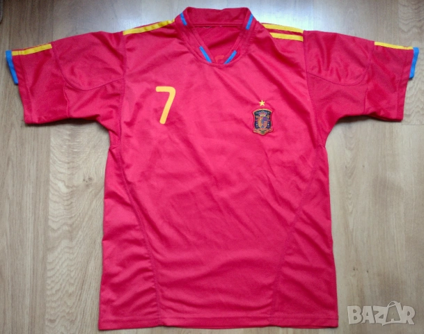 Spain / David Villa #7 - мъжка футболна тениска на Испания, снимка 3 - Спортни дрехи, екипи - 54727597